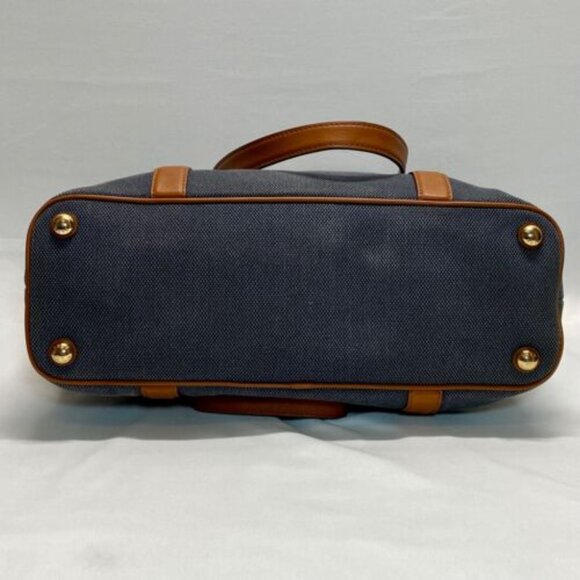 Michael Kors Canvas with Leather Trim Oversized Tote Denim & Brown Rare GUC - Picture 8 of 15